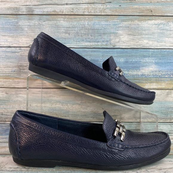 Talbots Blue Leather Loafers - Picture 1 of 11